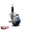 Service Caster 3'' Blue Poly Swivel 1'' Expanding Stem Caster with Brake SCC-EX20S314-PPUB-BLUE-TLB-1 - alternate 3
